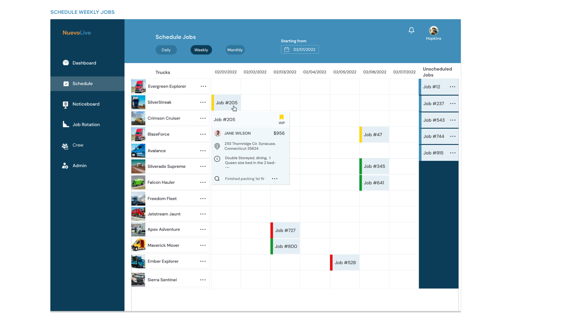 Schedule Weekly Jobs